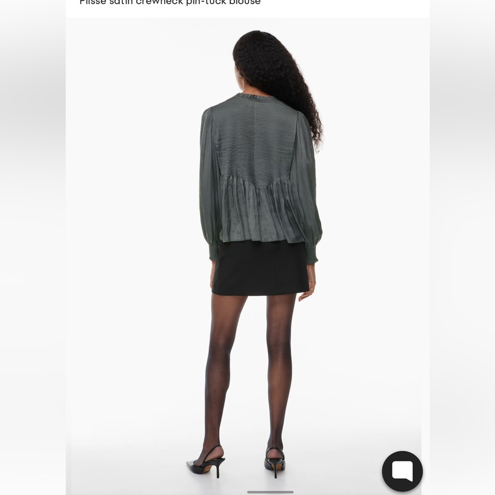 🐨 ARITZIA WILFRED MILOU BLOUSE IN COAL GREY - size XS 🐨 - Picture 4 of 9